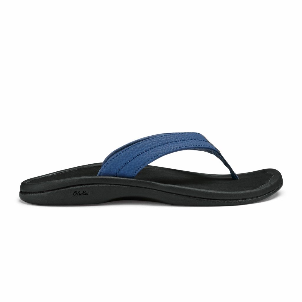 Olukai Women's Ohana Flip Flop - Marine / Black US380-496